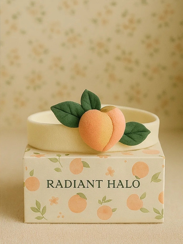 Bandeau pour bébé avec motif orange - Accessoire adorable en feutre