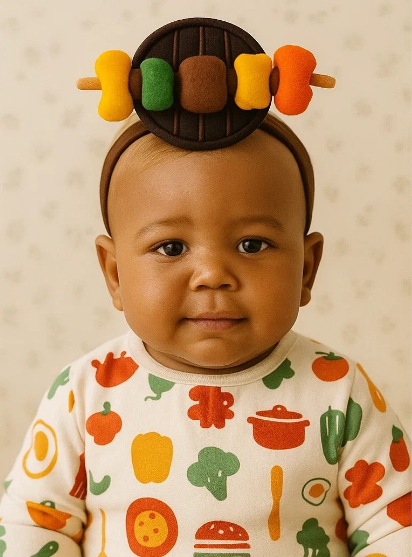 Grilled Veggie Kebab Baby Headband - Radiant Halo
