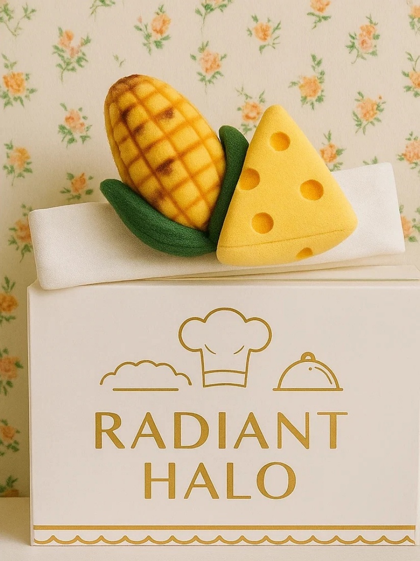 Faixa de bebê com milho grelhado e queijo