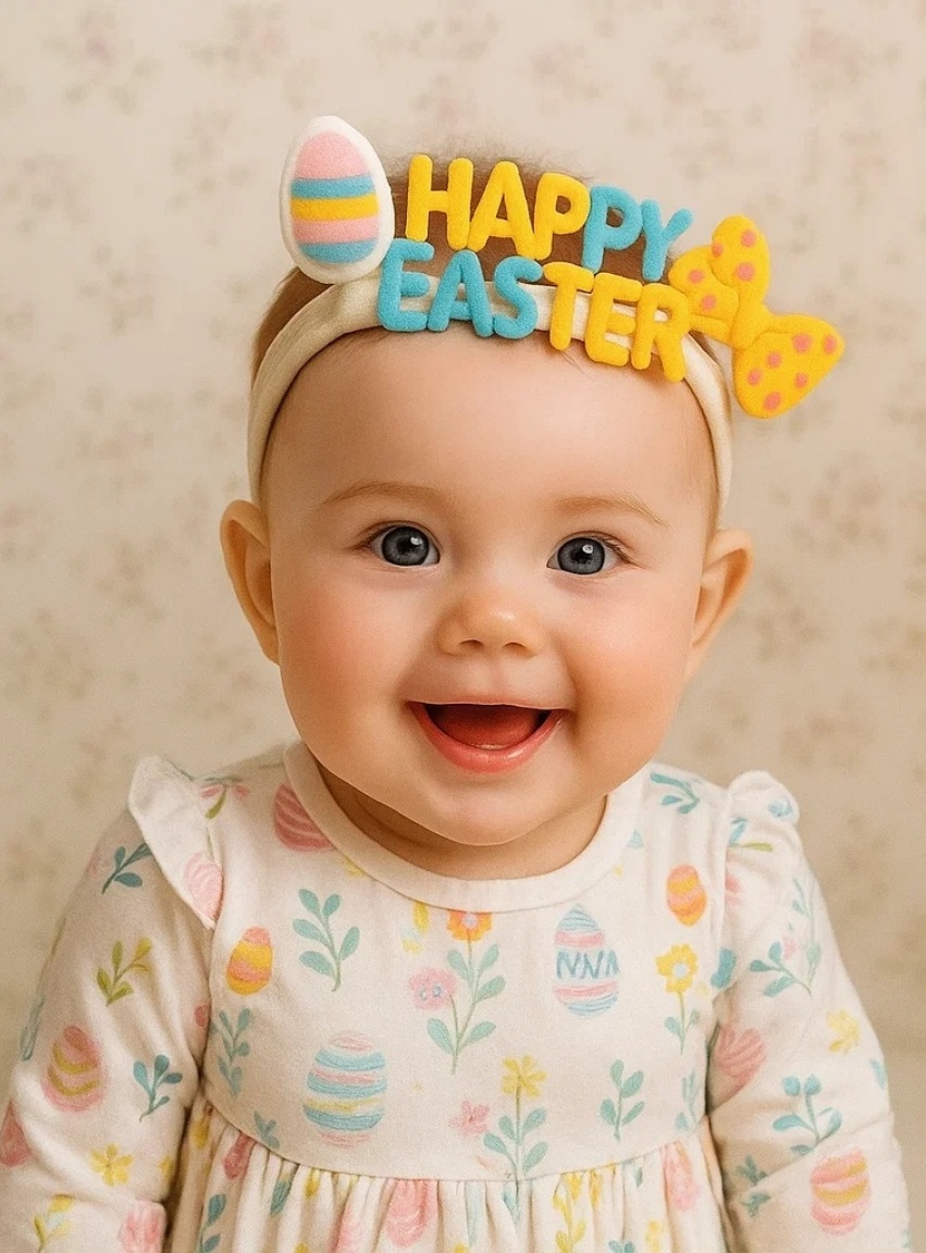 Easter Chick and Egg Baby Headband – Spring Delight Edition