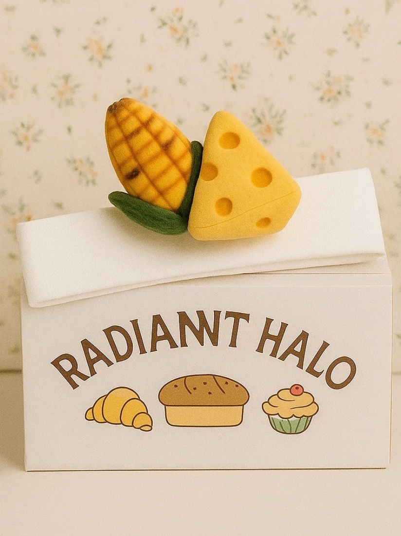 Bandeau pour bébé avec maïs grillé et fromage