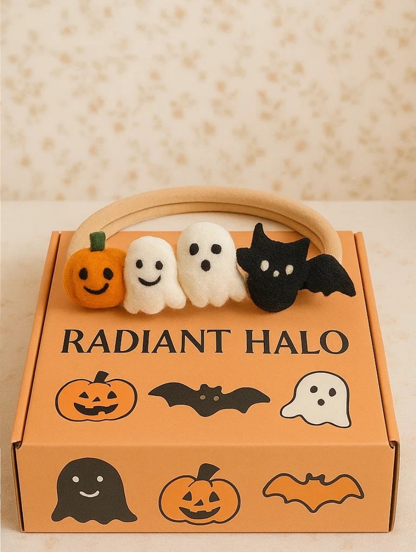 ハロウィンにぴったり！カボチャ、ゴースト、コウモリの赤ちゃん用ヘッドバンド