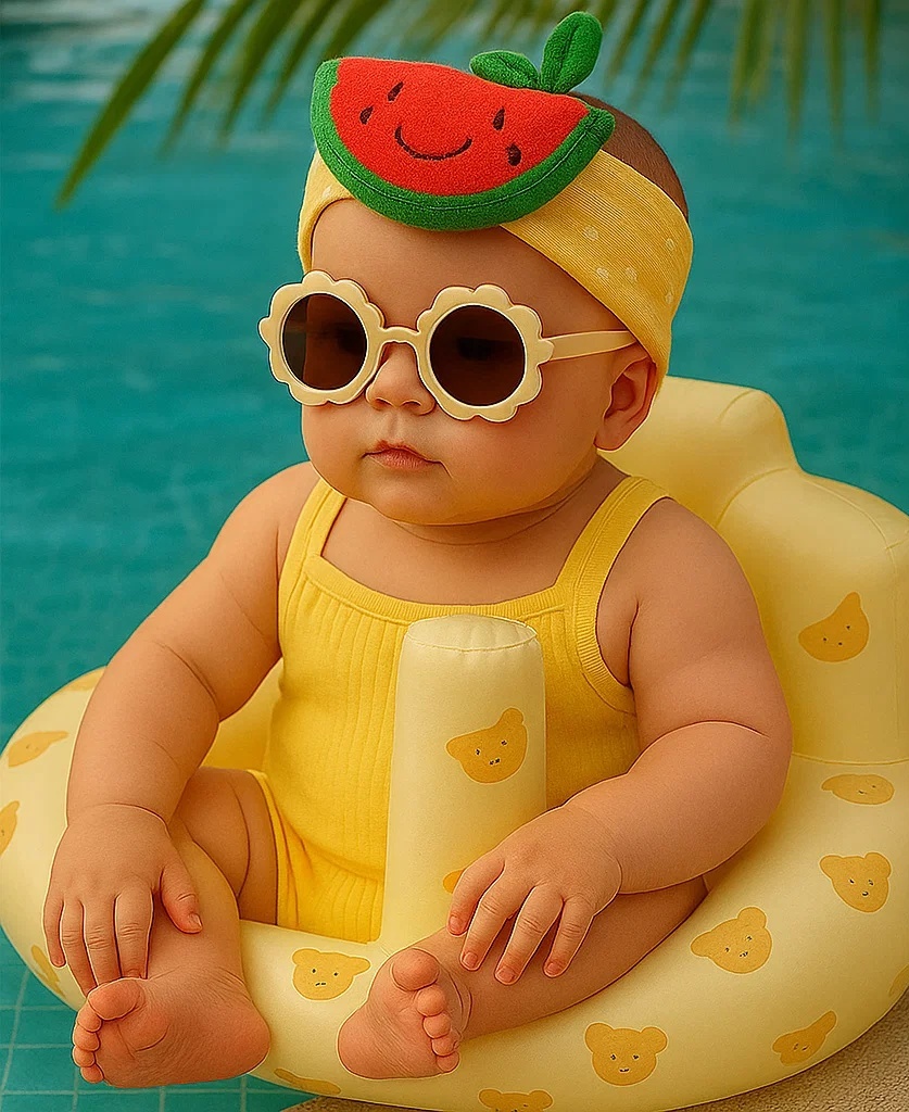 Watermelon Baby Headband – Cute Plush Fruit Turban for Girls, Summer Infant Hair Accessory, Soft & Stretchy Newborn Gift