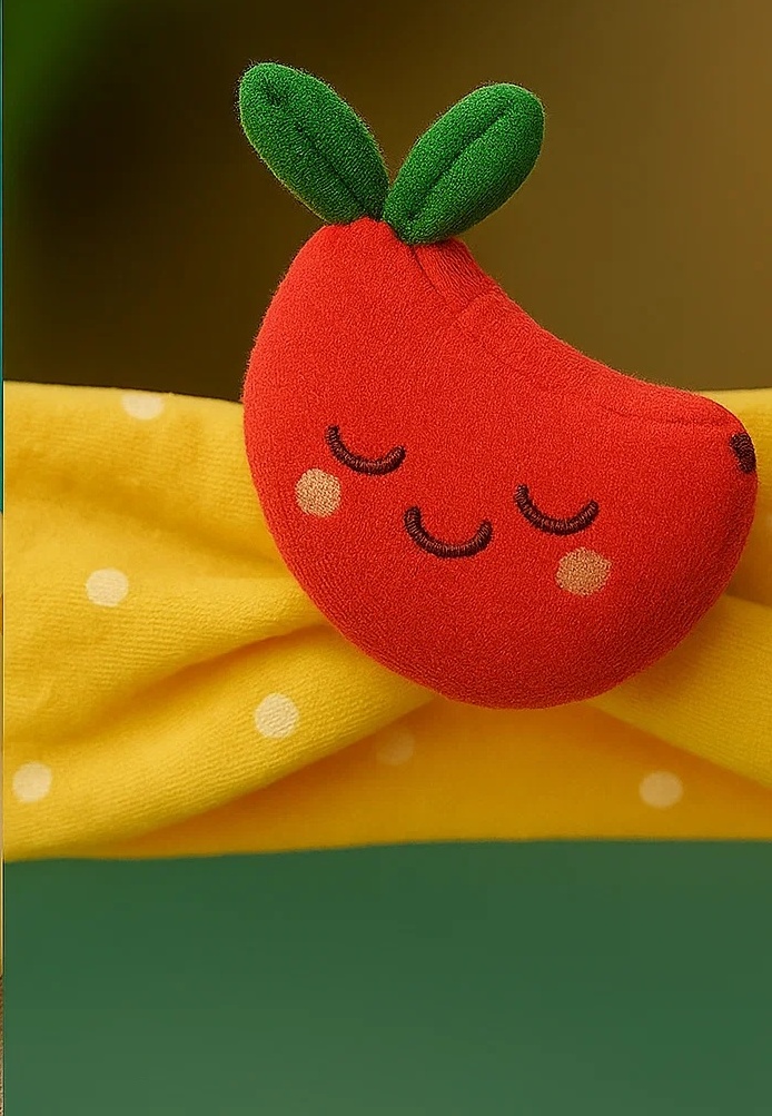 Watermelon Baby Headband – Cute Plush Fruit Turban for Girls, Summer Infant Hair Accessory, Soft & Stretchy Newborn Gift