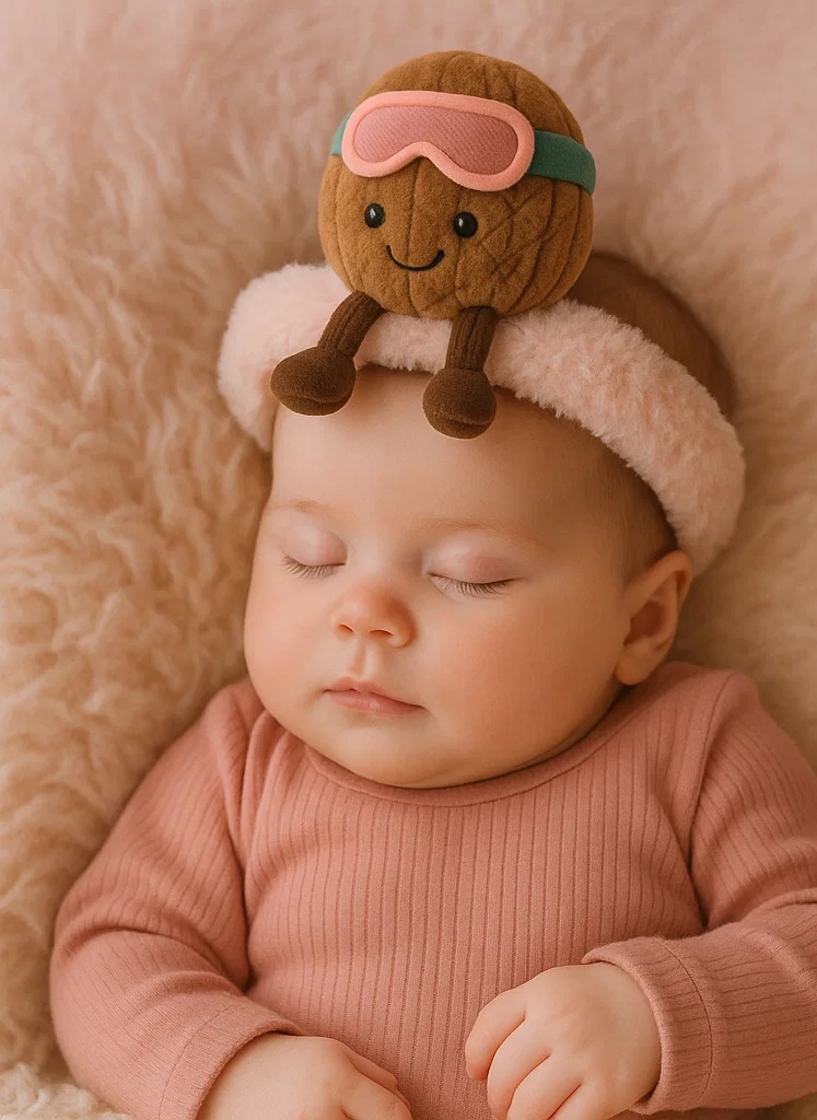 Bandeau bébé en peluche mignon - Après Ski