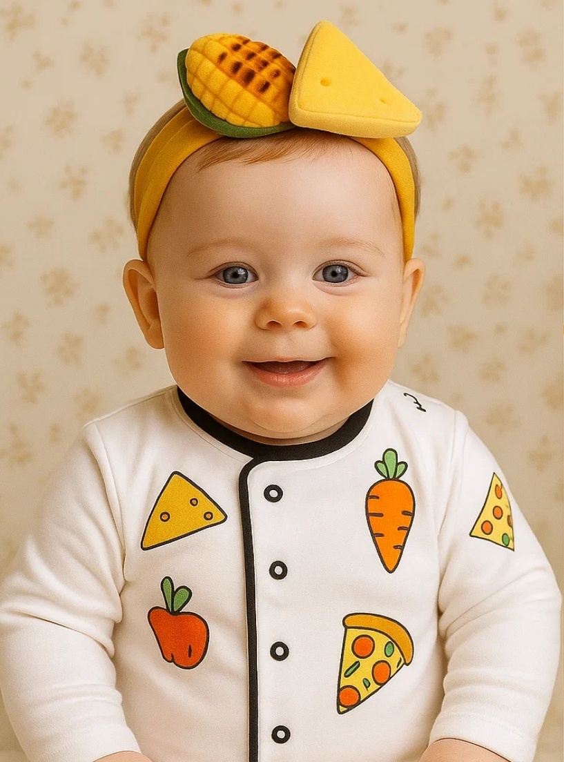 Cheese and Grilled Corn Baby Headband
