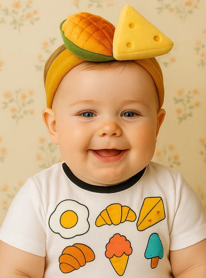Corn and Cheese Baby Headband