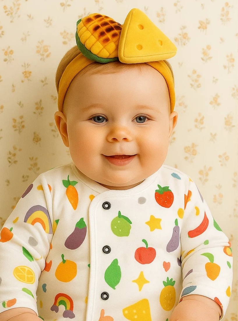 Grilled Corn and Cheese Baby Hairband