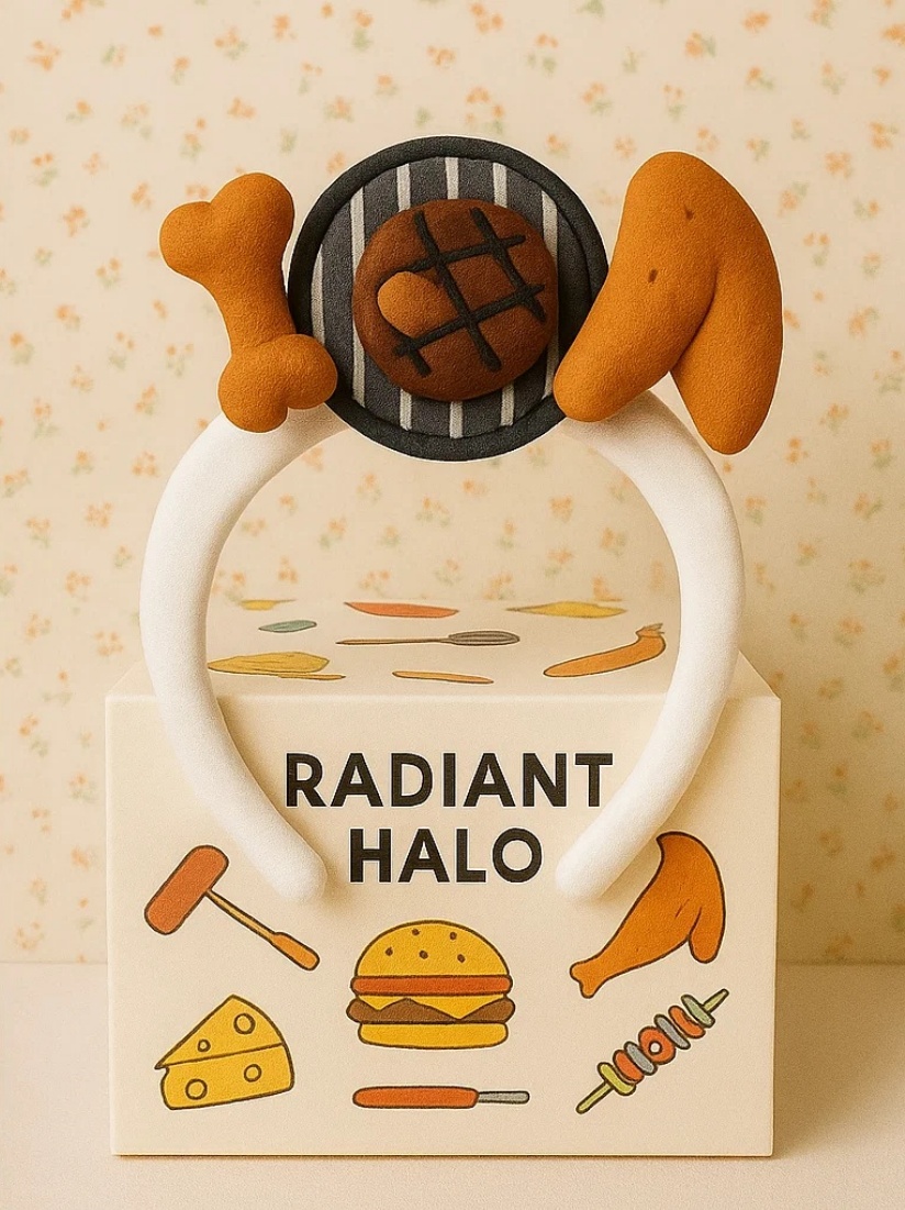 Bandeau pour bébé avec des ailes de poulet grillées
