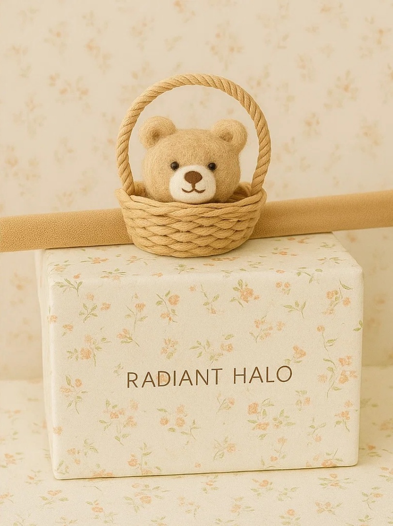 Bandeau de Pâques pour bébé - Lapin, poussin et œuf printanier