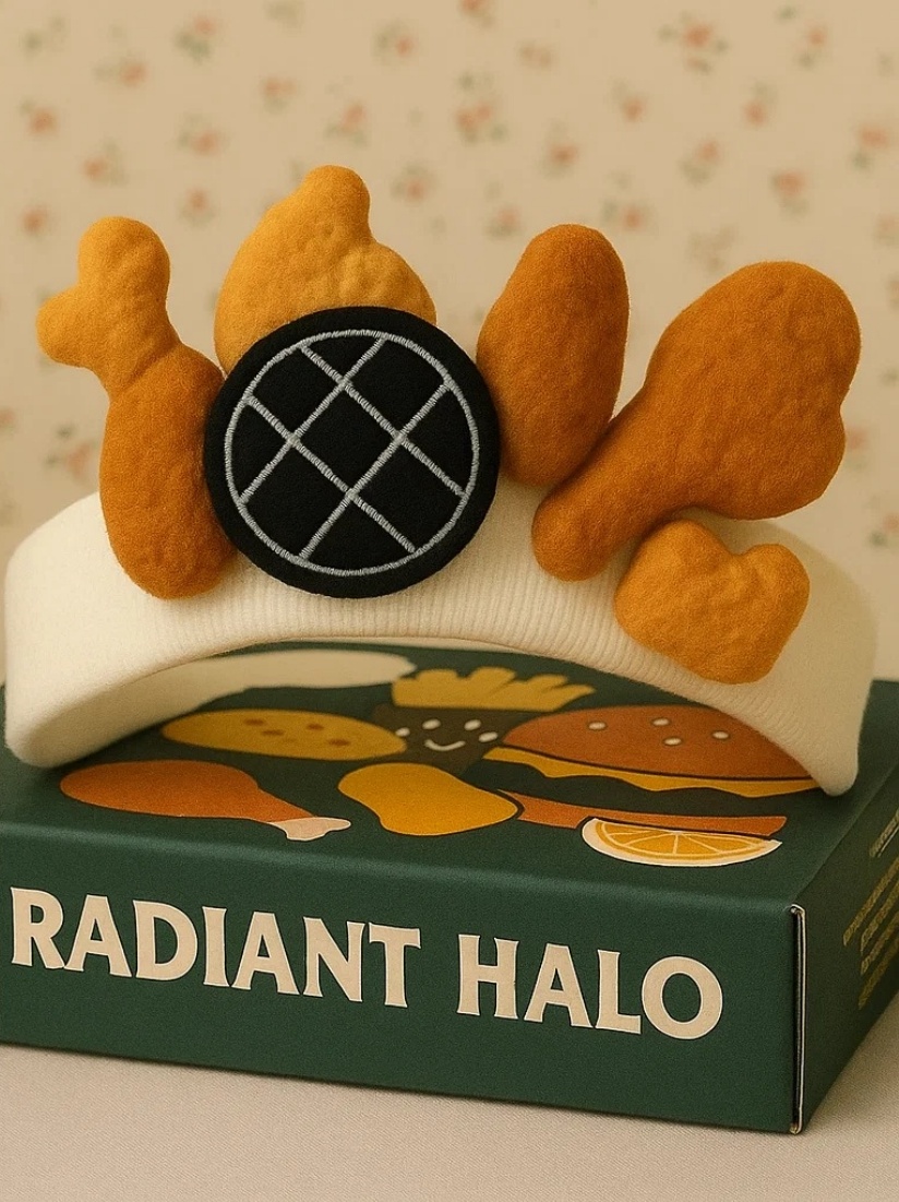 Grill Pan and Chicken Wings Baby Headband
