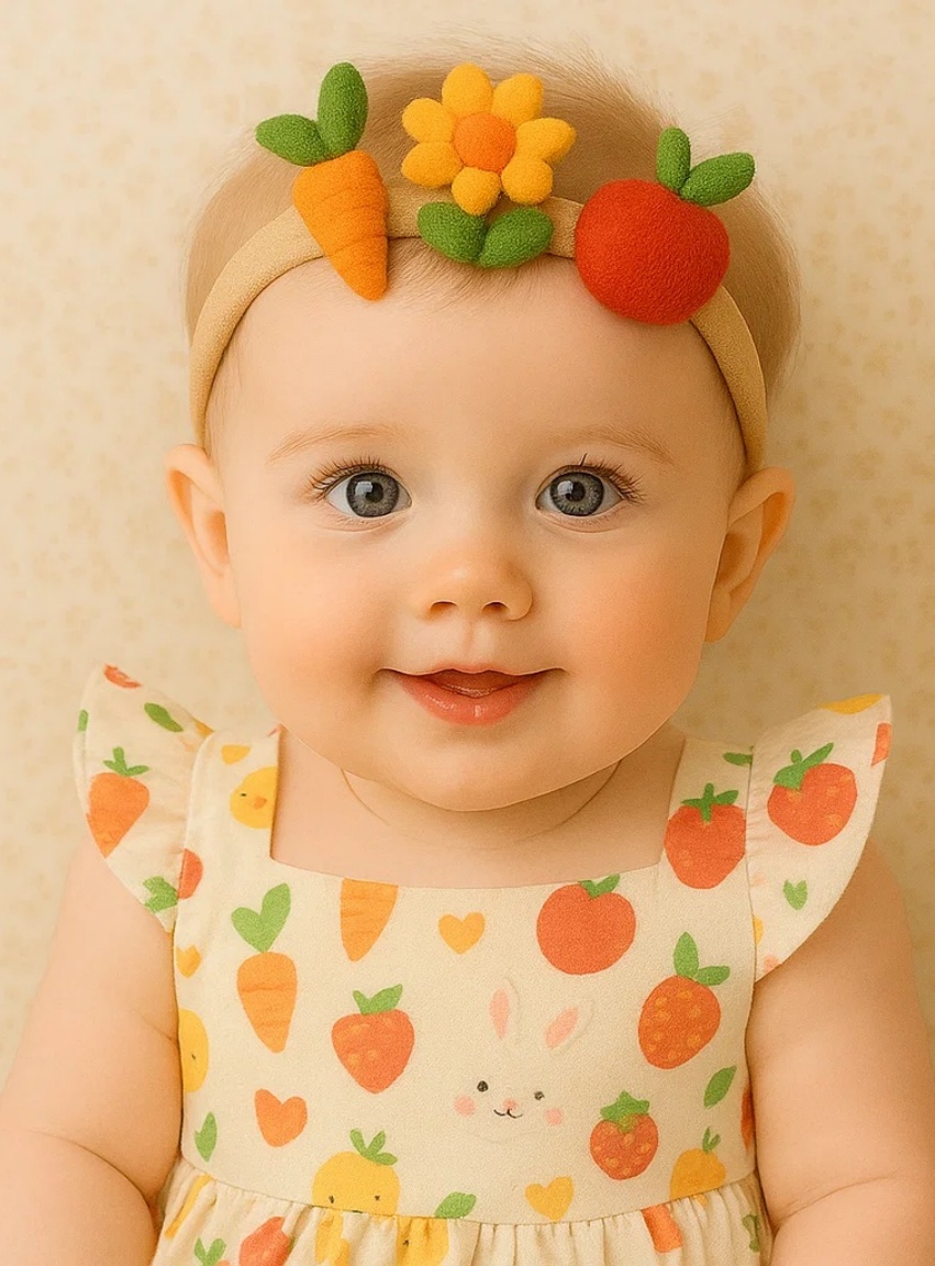 Fruit & Bunny Garden Baby Headband | Radiant Halo