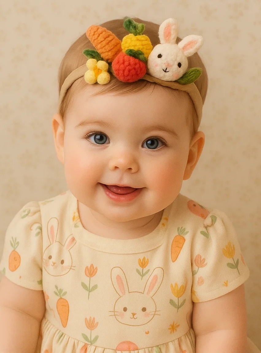 Bunny Harvest Basket Baby Headband | Radiant Halo
