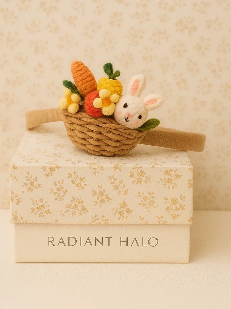 Bunny Harvest Basket Baby Headband | Radiant Halo