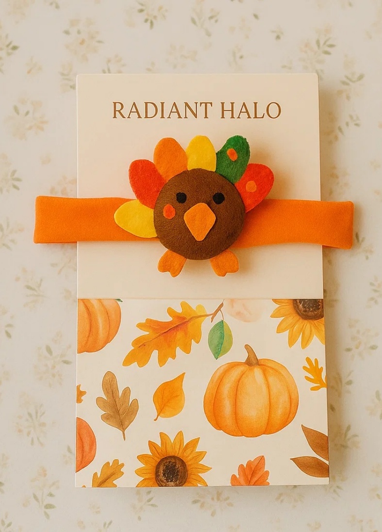 Colorful Turkey Baby Headband for Thanksgiving