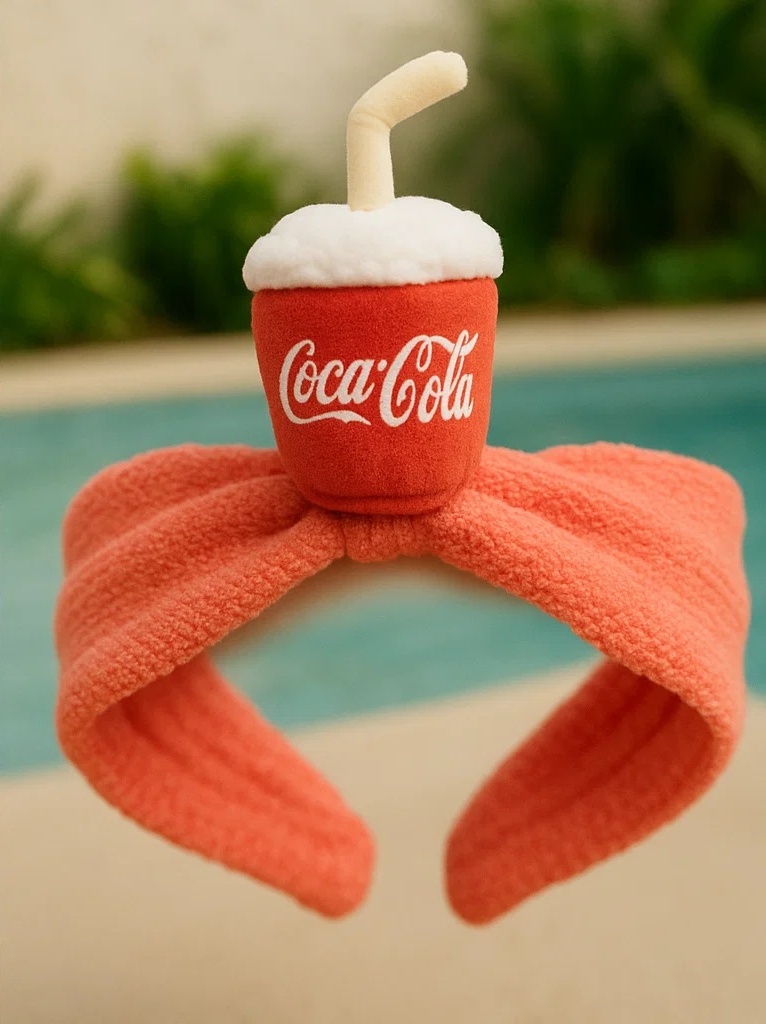 Coca-Cola Soda Baby Headband – Classic Fizzy Bottle Plush Style