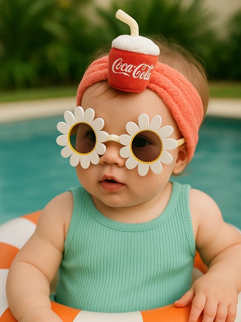 Coca-Cola Soda Baby Headband – Classic Fizzy Bottle Plush Style