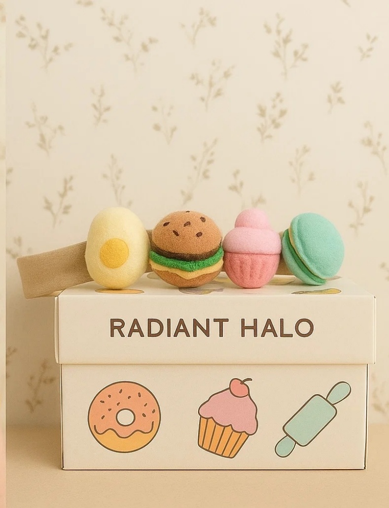 Baby-Haarband mit Eiscreme und Früchten