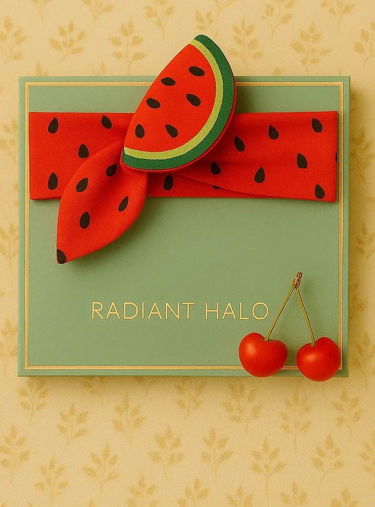 Melounová čelenka pro miminka v dárkovém balení – Radiant Halo