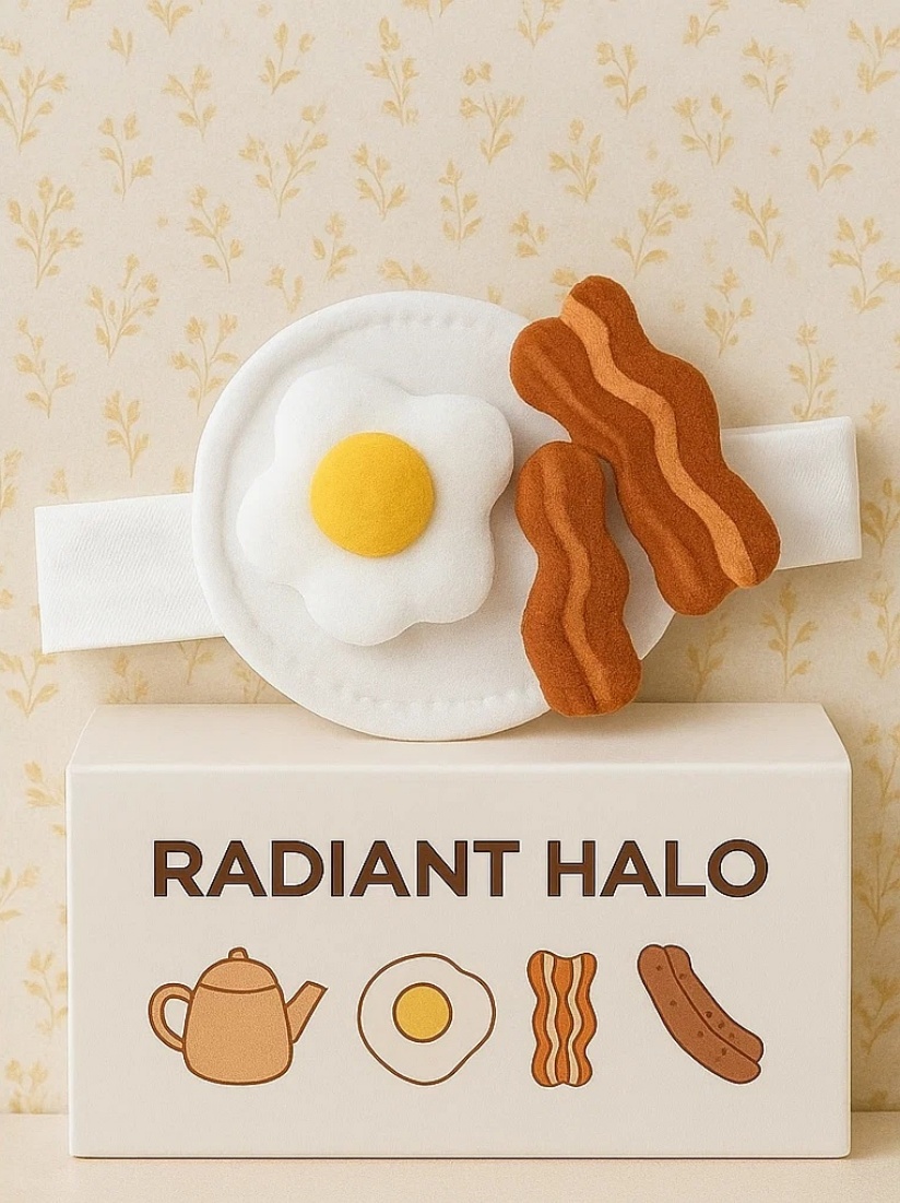 Baby Headband – Frying Up Fun with Egg and Bacon
