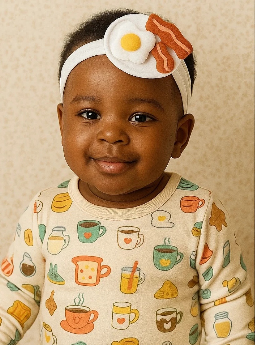 Baby Hairband – Egg and Bacon Fun Accessory