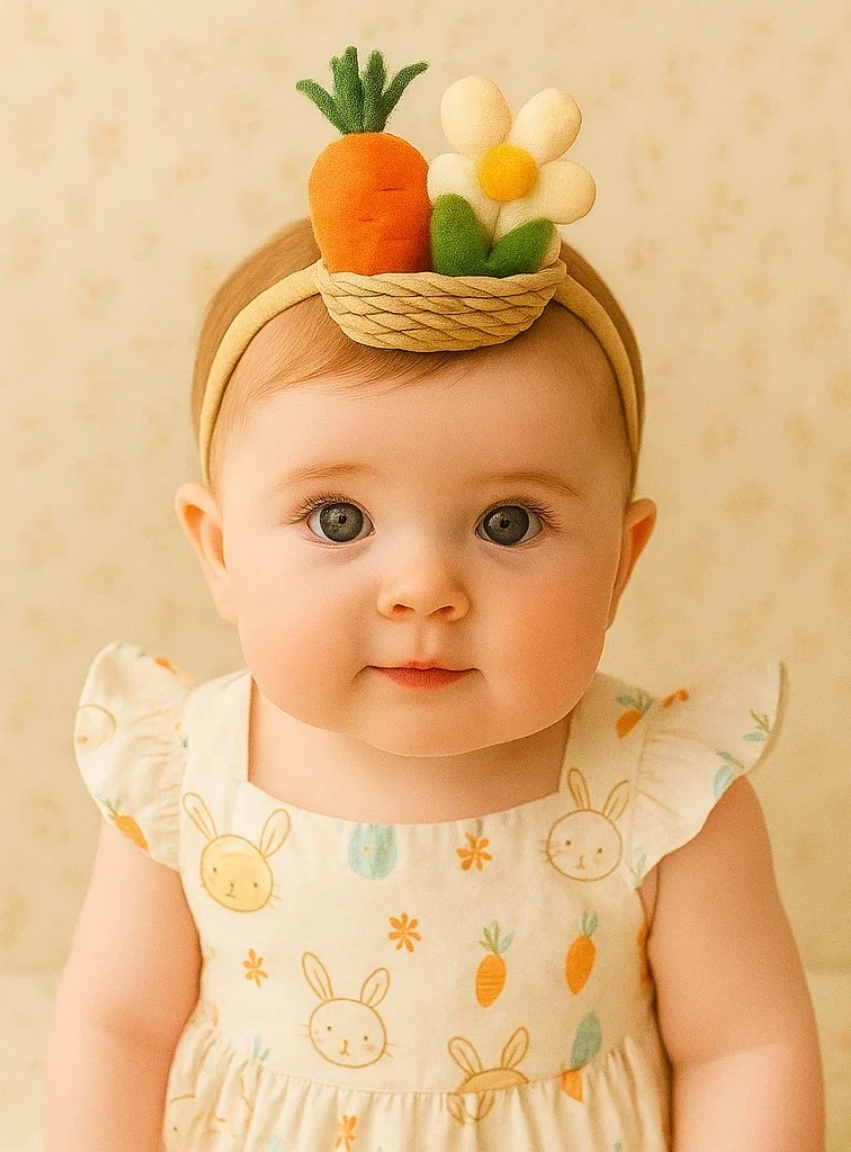Spring Bunny Garden Baby Headband | Radiant Halo