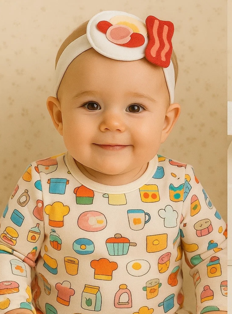 Bandeau pour bébé – Cacahuète et gland