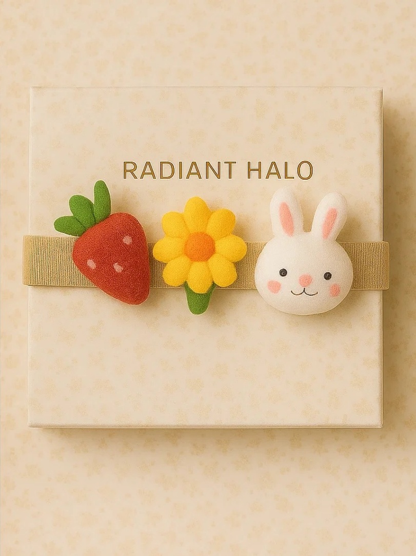 Frühlingshafter Baby-Stirnband mit Obst & Blume | Radiant Halo