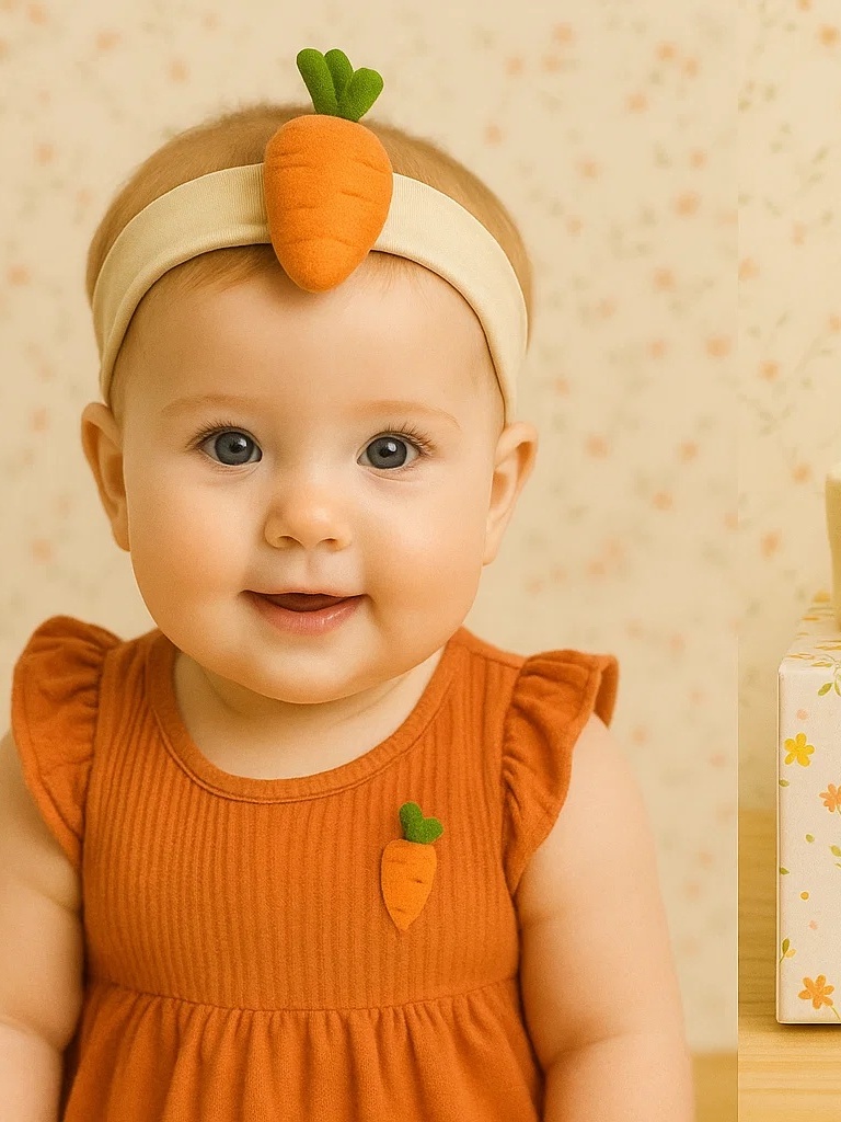 Süßes Brokkoli Baby Haarband