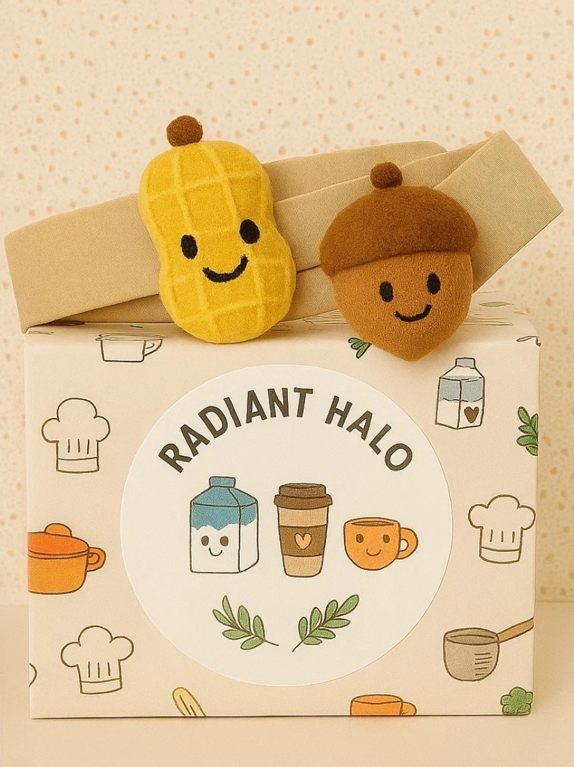 赤ちゃん用ヘアバンド – ピーナッツとドングリ