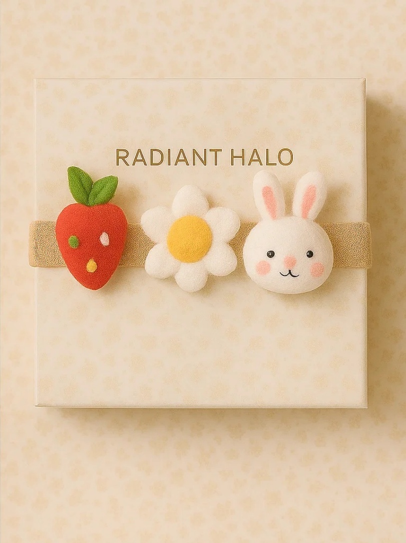 Bandeau Bébé Fraise et Fleurs Printanières | Radiant Halo