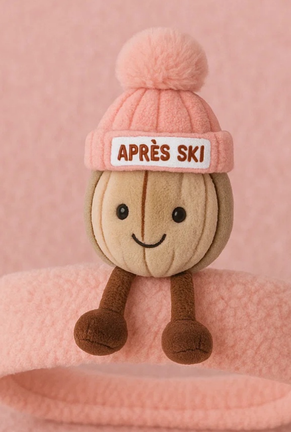 Après Ski Baby Brown Plush Headband with Pom Pom Hat