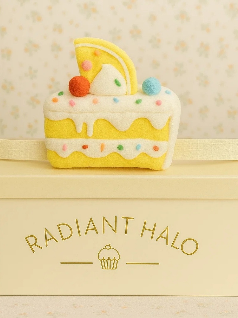 Radiant Halo Birthday Cake Headband for Babies with Yellow Decoration