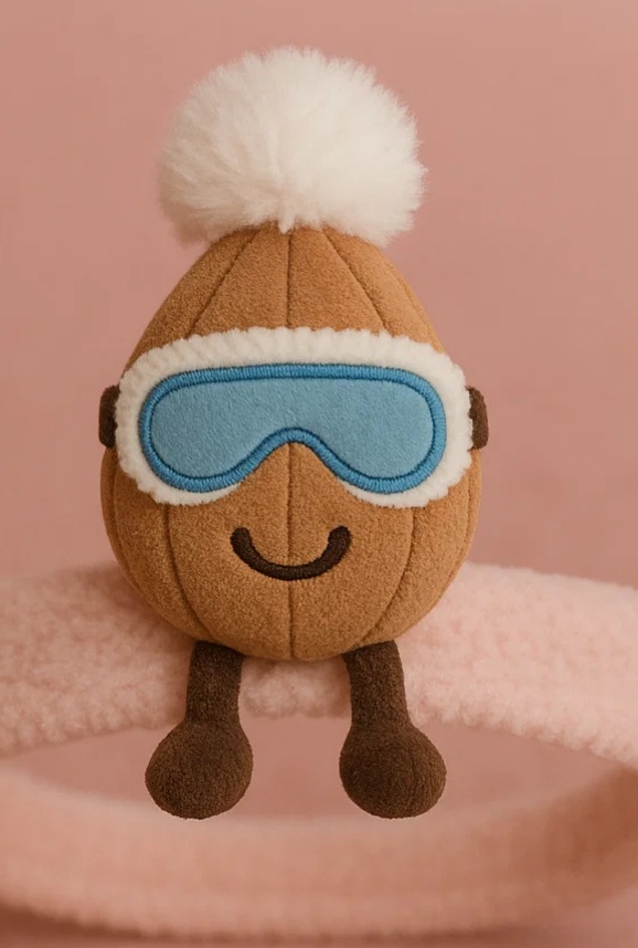 Charming Plush Baby Headband – Bean with Cool Ski Goggles