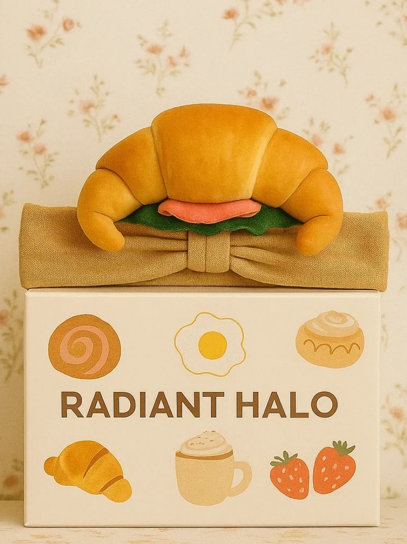 Bandeau Croissant et Bacon pour Bébé: Un Accessoire Matinal Adorable