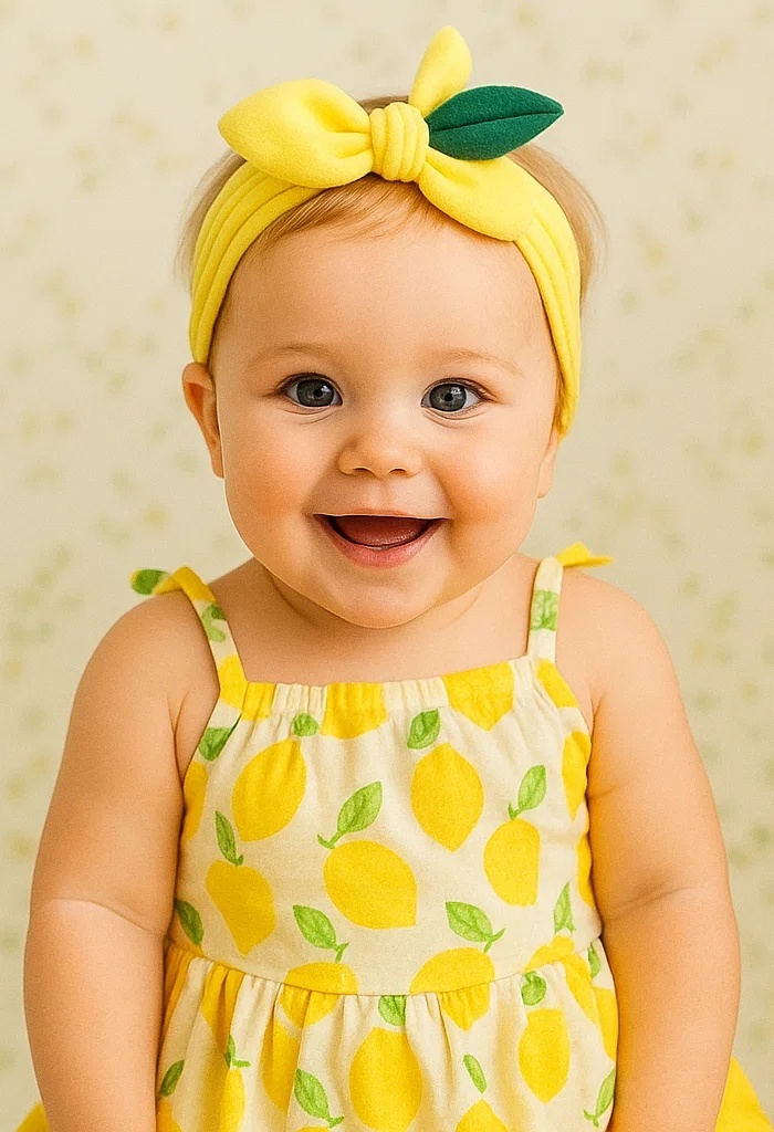 Lemon Twist Baby Girl Headband