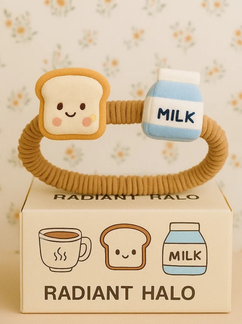 Radiant Halo Baby Headband: Toast with Milk, A Cute Combo