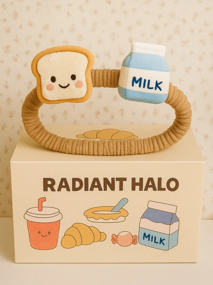 Toast & Milk Baby Headband: A Cozy Breakfast Look