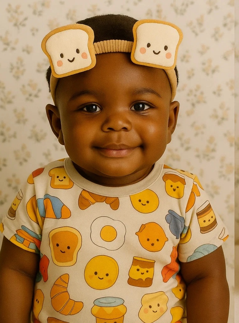 Toast Duo Baby Headband: Sweet Breakfast Vibes