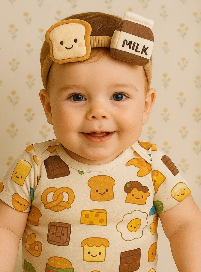 Roztomilá snídaně na čelence: mléko a chlebík!