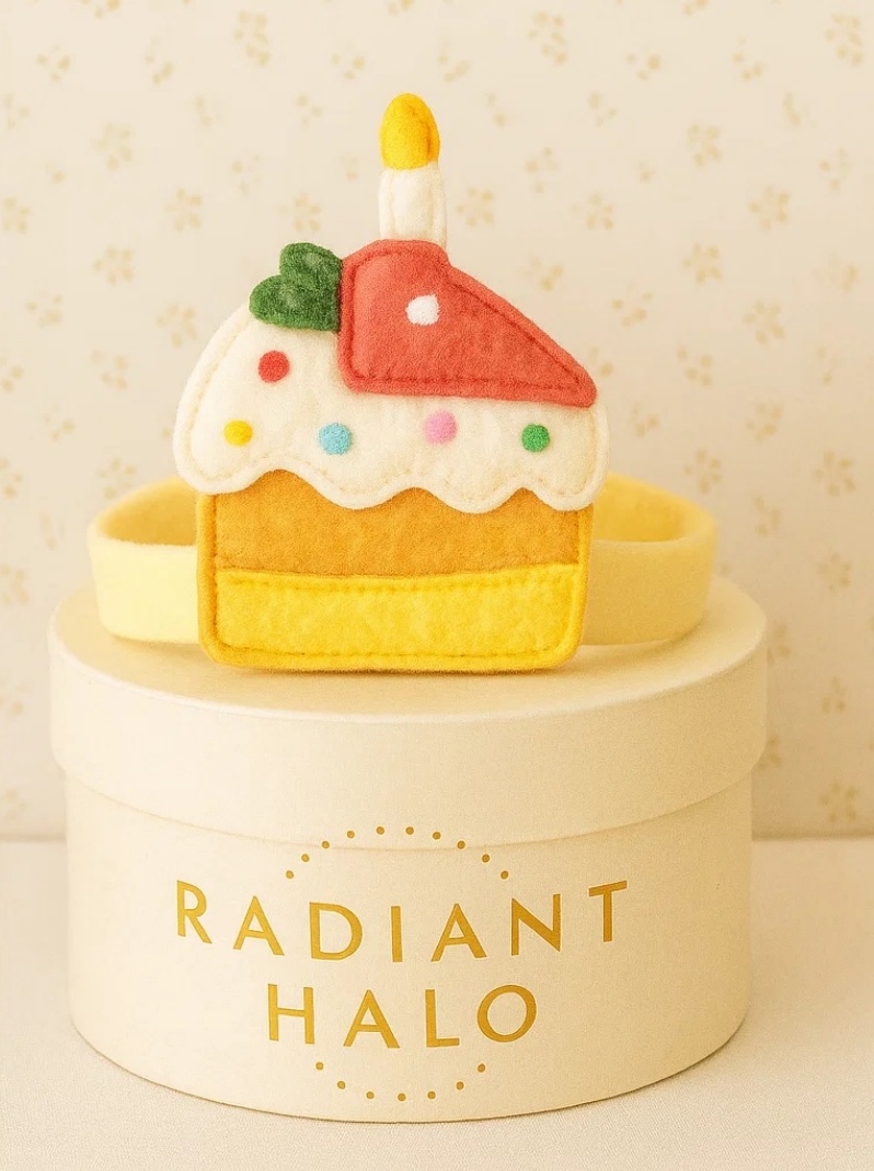Radiant Halo Yellow Fruit Cake Headband for Babies