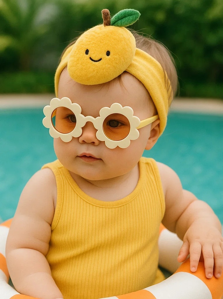Mango Baby Headband – Süßes Plüsch-Frucht-Haarband für Mädchen, Weich & Dehnbar Neugeborenes Geschenk