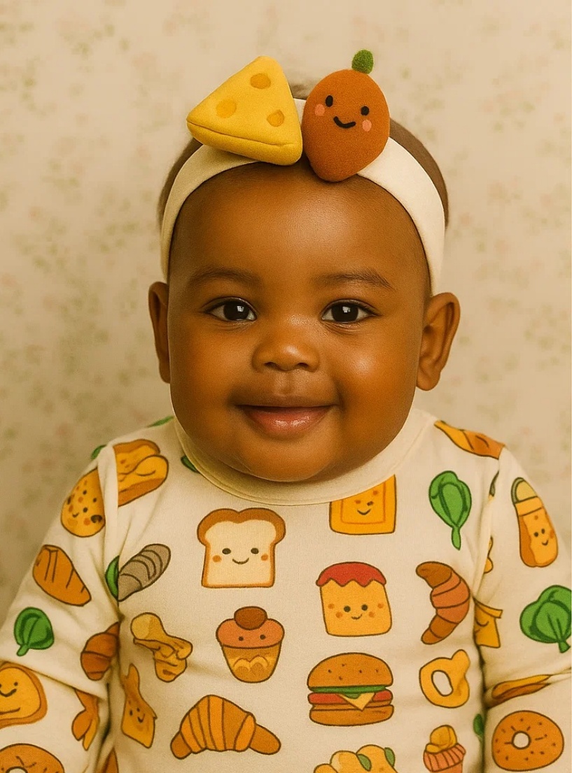 Köstliche Süßkartoffel- und Käse-Haarband für Babys