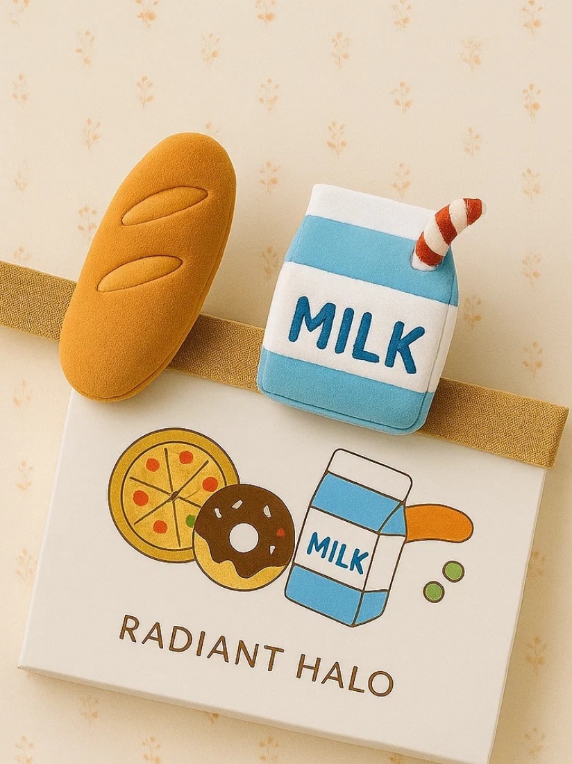 Headbands Radiantes de Alimentos: Leite e Pão Fresquinho!