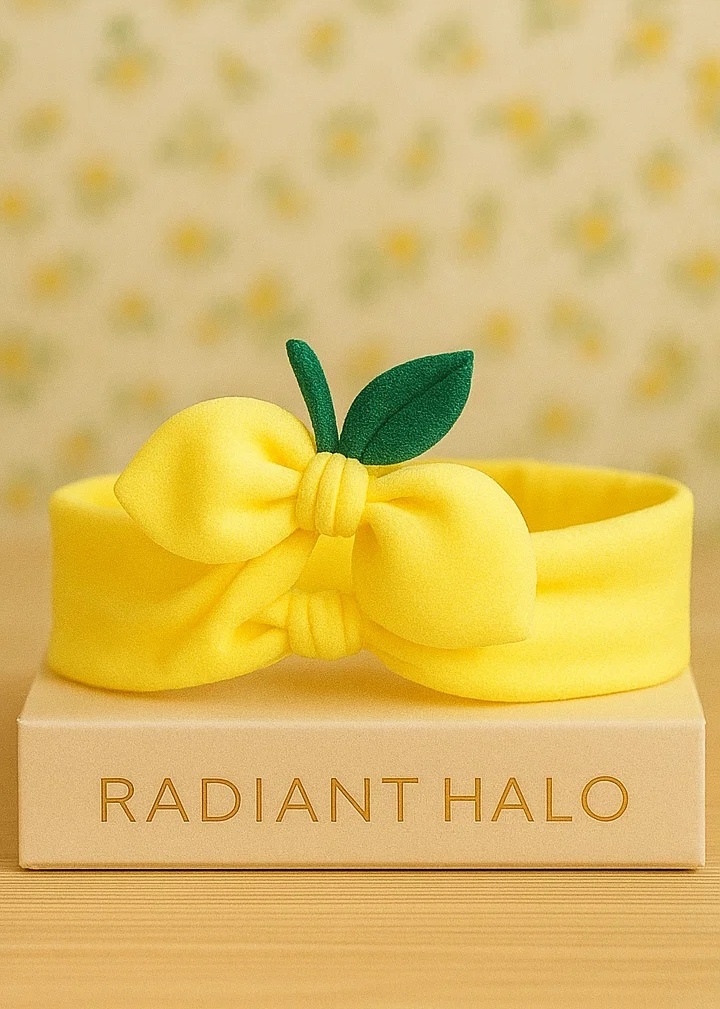 Diadema para bebé de sandía con diseño de fruta de felpa
