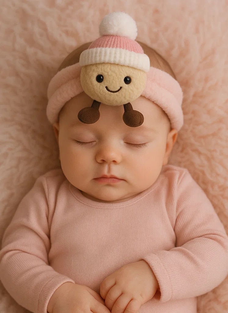 Baby Plush Toy Headband (Winter Hat Design) - Soft and Comfortable Baby Accessory, Ideal for Gifts