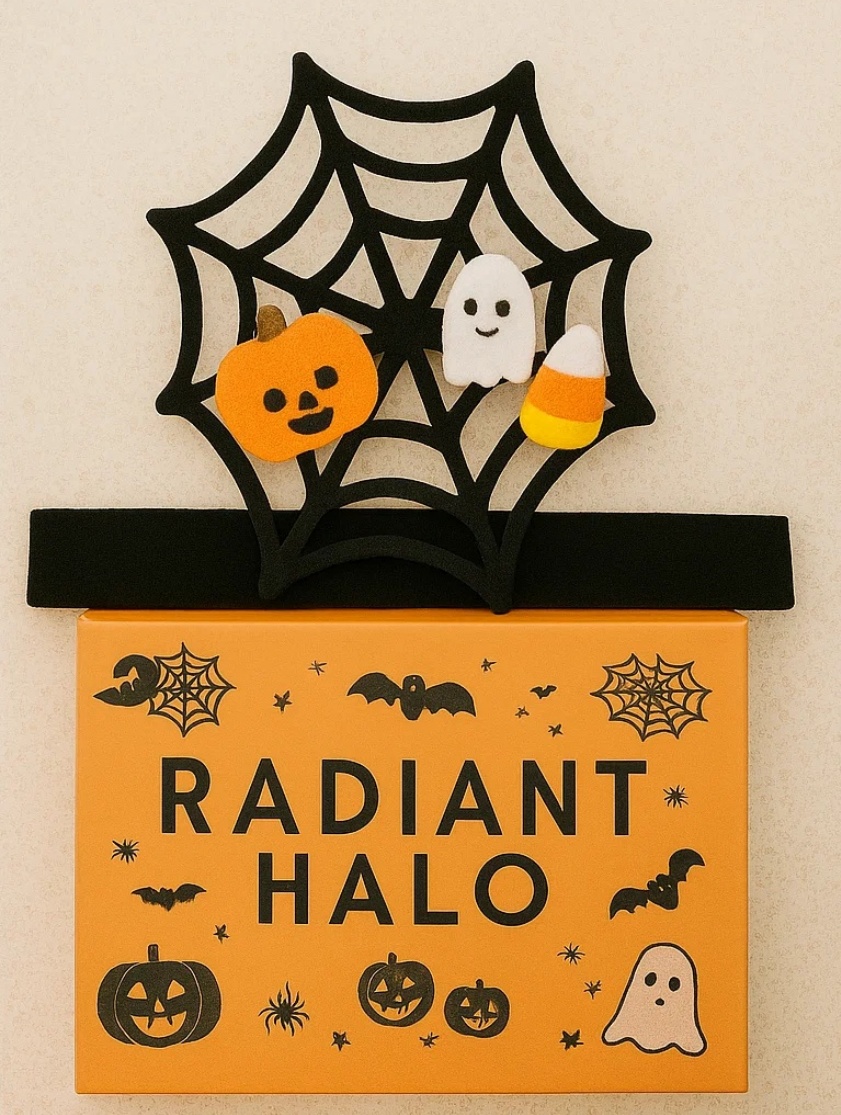 Fun Halloween Baby Headband with Pumpkin, Ghost, and Candy Corn - Perfect for Halloween Photos