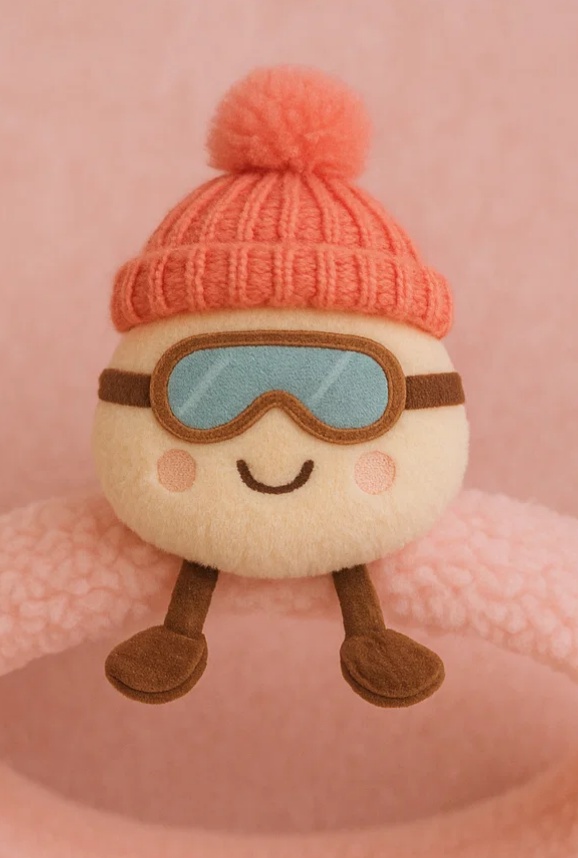 Baby Plush Toy Headband (Winter Hat with Pom-Pom) - Ideal Baby Accessory for Winter, Perfect for Gifts