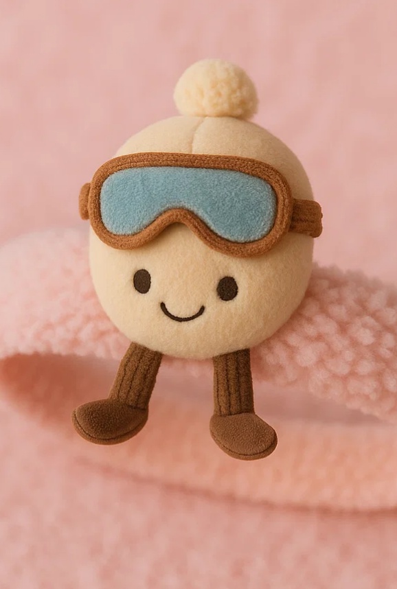 Baby Plush Toy Headband (Goggles Winter Hat Design) - Trendy and Comfortable Baby Accessory, Ideal for Winter