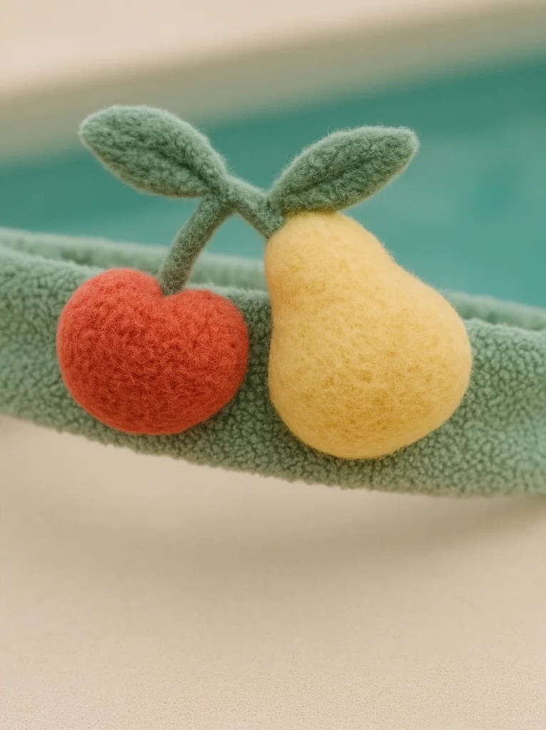 Juicy Fruit Baby Headband - Fun and Fresh Cherry & Pear Design!